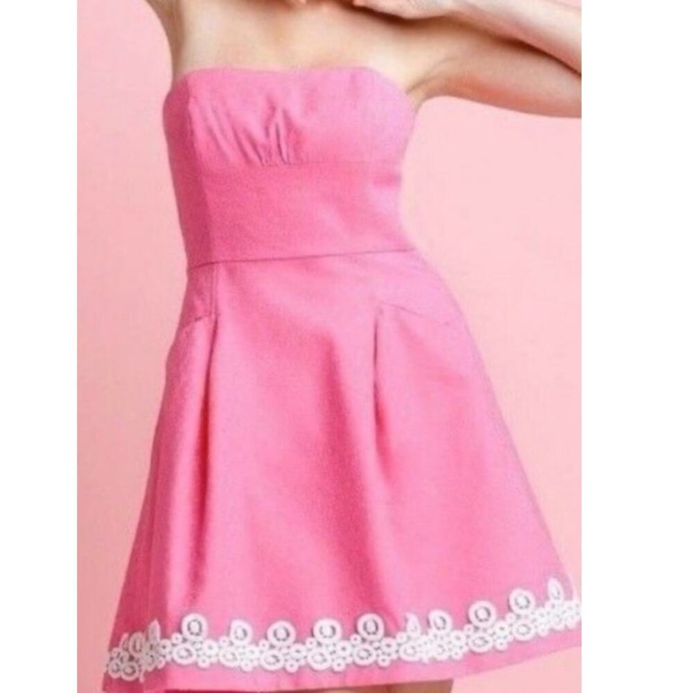 Lilly Pulitzer Sz 2 BLOSSOM Jacquard $298 Sweetheart Fit n Flare Dress